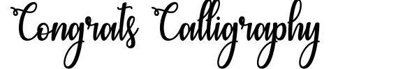 Congrats Calligraphy font preview